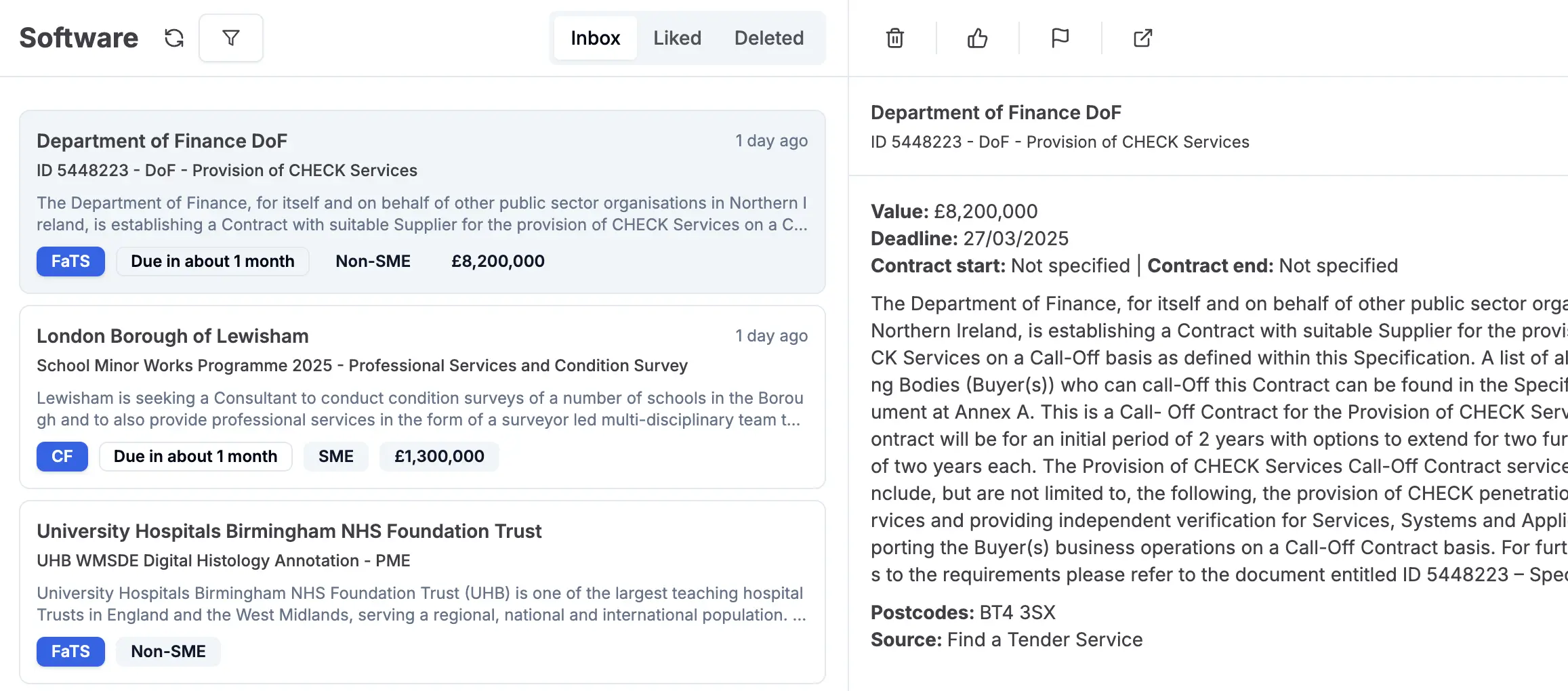 Tender Manager Dashboard